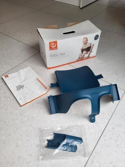 Stokke tripp trapp baby set blauw inclusief zitkussen, Enfants & Bébés, Chaises pour enfants, Comme neuf, Enlèvement