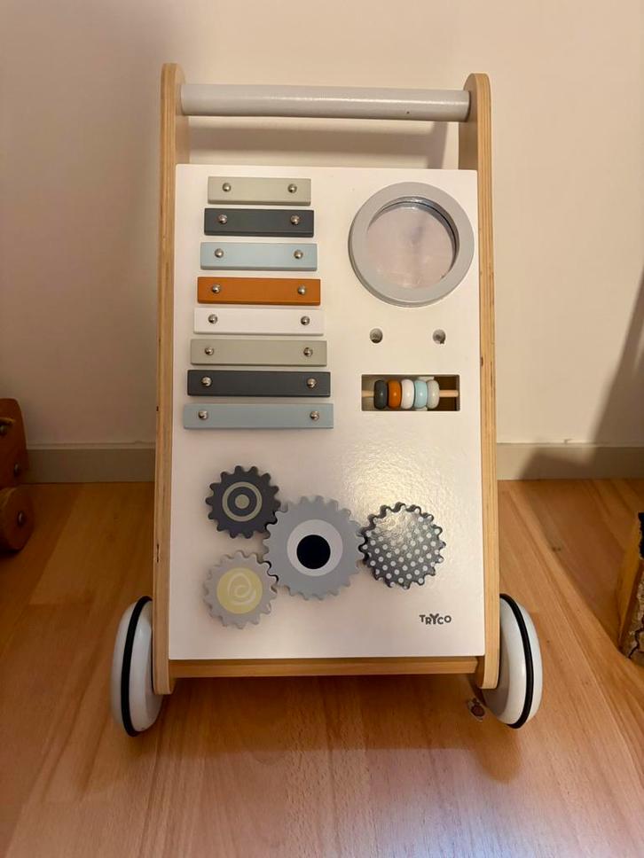 Houten loopwagen Tryco, Kinderen en Baby's, Speelgoed | Houten speelgoed, Zo goed als nieuw, Ophalen