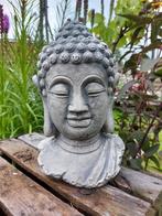 boeddha hoofd in beton, Tuin en Terras, Ophalen of Verzenden, Nieuw, Beton, Boeddhabeeld