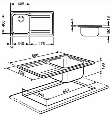 smeg spoelbak/afwasbak  LPE861S beschikbaar voor biedingen