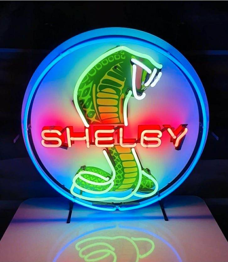 Shelby cobra neon en veel andere garage showroom USA neons, Verzamelen, Merken en Reclamevoorwerpen, Nieuw, Lichtbak of (neon) lamp