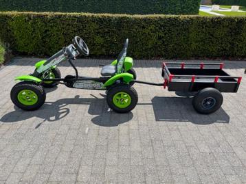 Berg XL X-plorer skelter go-cart met aanhangwagen