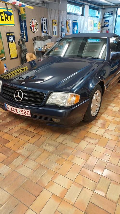 Mercedes w129 280 sl supertoestand alles werkt  blauw metaal, Auto's, Mercedes-Benz, Particulier, SL, Ophalen