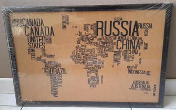 Prikbord met wereldkaart ( NIEUW ) beschikbaar voor biedingen