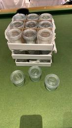 Petits pots en verre avec couvercle, Maison & Meubles, Utilisé, Verre, Autres styles, Récipient(s)