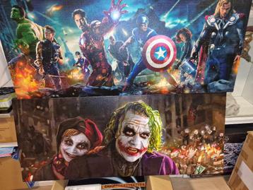 Canvas Wanddecoraties The Joker & Harley Quinn  / Avengers 