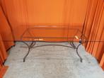 Tafelontwerp vintage glazen tafel loftdecoratie, Antiek en Kunst, Ophalen of Verzenden