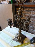 Candélabre : 4 Branches & tête., Ophalen, Brons