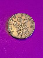 1937 Engeland 3 pence George VI, Verzenden, Overige landen, Losse munt