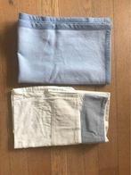 2 draps housses, 2 draps et 1 couverture lit bébé (60x120), Enfants & Bébés, Comme neuf, Bleu, Garçon ou Fille, Enlèvement ou Envoi