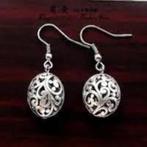 Handgemaakte Tibetaanse oorbellen, Bijoux, Sacs & Beauté, Boucles d'oreilles, Enlèvement ou Envoi, Neuf, Argent, Argent