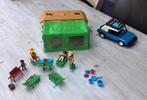 Playmobil vintage caravan met voortent en auto met trekhaak, Kinderen en Baby's, Speelgoed | Playmobil, Ophalen of Verzenden, Gebruikt