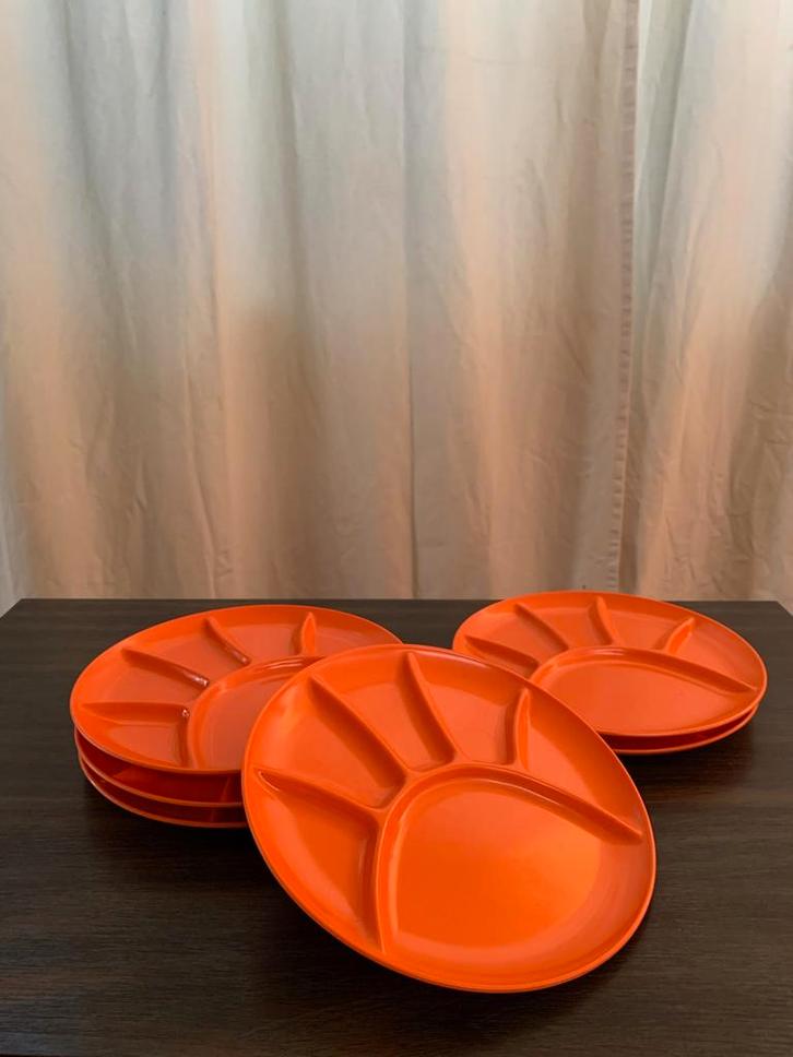 Set van 6 vintage CORALINE borden (NIEUW), Huis en Inrichting, Keuken | Servies, Ophalen of Verzenden