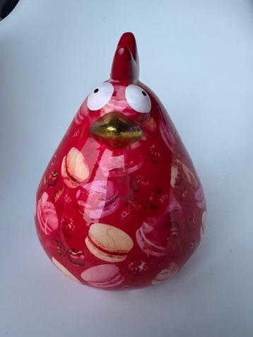 Originele pomme pidou keramieken kip spaarpot als nieuw, Enlèvement, Comme neuf, Pierre, Poterie ou Céramique, Animal