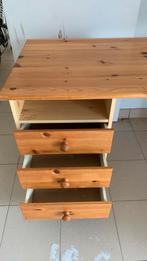 Bureautje in grenen, Huis en Inrichting, Kasten | Ladekasten, Ophalen, Gebruikt, 50 tot 100 cm, 3 of 4 laden