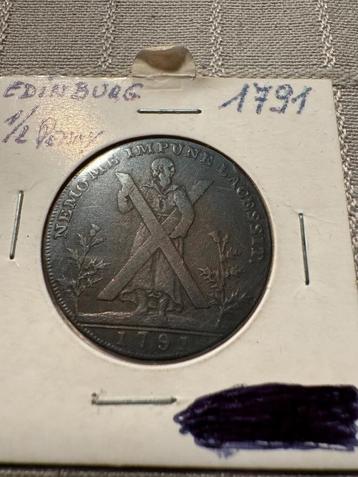 1/2 Penny 1791 Lothian Edinburgh (249) beschikbaar voor biedingen