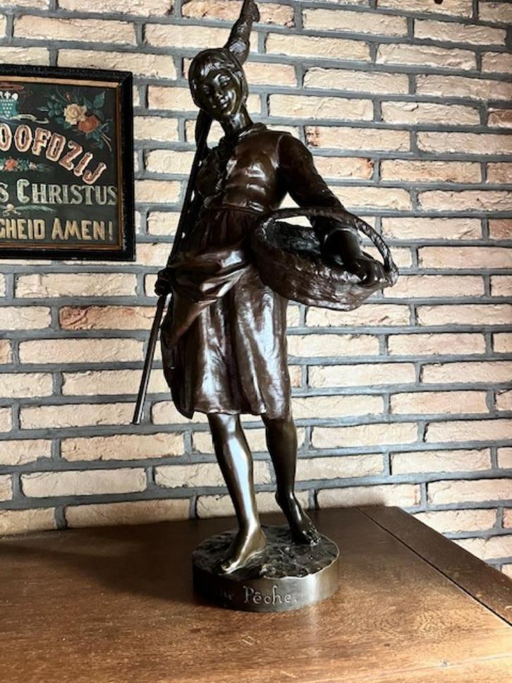 Bronzen beeld van Louis Haligon, Antiek en Kunst, Curiosa en Brocante, Ophalen