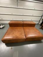 cognac leder zetel, Huis en Inrichting, Ophalen, 125 tot 150 cm, Modern vintage look, 150 tot 200 cm