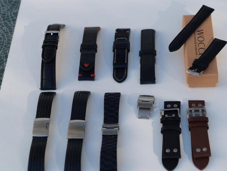 Set van 10 horlogebandjes + 1 gesp., Handtassen en Accessoires, Overige Accessoires, Zo goed als nieuw, Ophalen of Verzenden