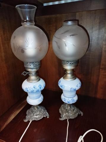 Paar antieke elektrische lampen Delft, Enlèvement