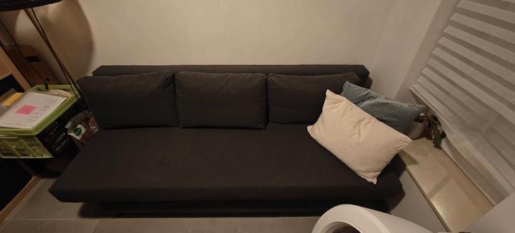 Slaap zetel, Huis en Inrichting, Zetels | Zetels, Zo goed als nieuw, Rechte bank, Driepersoons, 150 tot 200 cm, 75 tot 100 cm