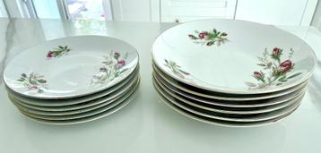 Set van 12 vintage Borden Bavaria 6 diep en 6 plat  beschikbaar voor biedingen