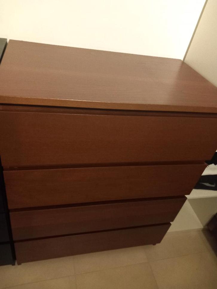 Commode 4 tiroirs Meuble d'armoire IKEA Malm, Maison & Meubles, Armoires | Commodes, 100 à 150 cm, 50 à 100 cm, 25 à 50 cm, 3 ou 4 tiroirs