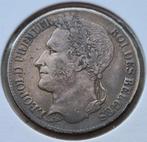 1 Franc 1835 (Gelauwerd) Leopold I, Postzegels en Munten, Zilver, Ophalen of Verzenden, Zilver, Losse munt