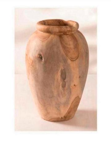Houten vaas (Jayat hout). Nog nooit gebruikt. beschikbaar voor biedingen