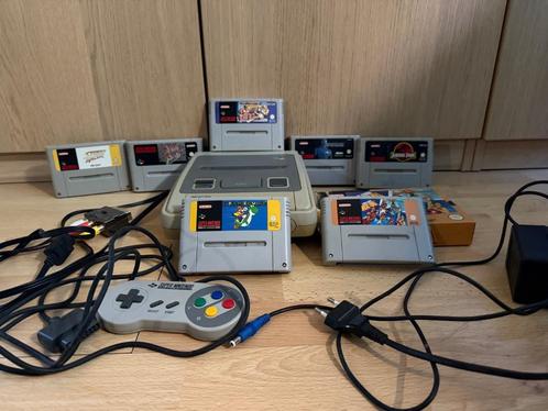 Console Super Nintendo (Super NES - SNES) + jeux + manette, Games en Spelcomputers, Spelcomputers | Nintendo Super NES, Gebruikt