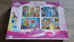 4 Disneypuzzels in 1 doos, Kinderen en Baby's, Ophalen of Verzenden, 10 tot 50 stukjes, Gebruikt