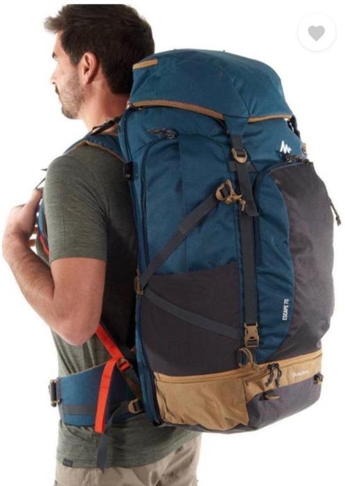 NIEUW : Rugzak Escape 70 Liter Quechua NIEUW - 25% !!, Sport en Fitness, Bergsport en Wandelen, Nieuw, Rugzak, Ophalen of Verzenden
