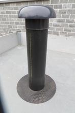 DOORVOERBUIS MET DEKSEL PLAT DAK, Ophalen, Kunststof, Zwart, Overige typen