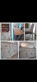 Massief eiken eetplaats te koop, Huis en Inrichting, Complete eetkamers, Ophalen