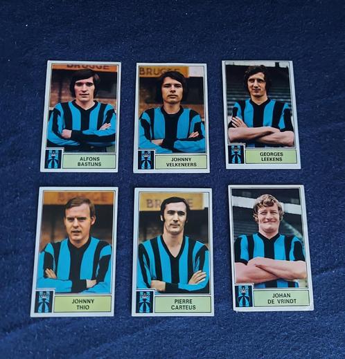 6 versch. Panini stickers voetbal ' FB 1972 - Club Brugge ', Hobby en Vrije tijd, Stickers en Plaatjes, Nieuw, Meerdere stickers