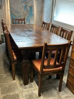 Magnifique table à manger en bois massif et 8 chaises., Maison & Meubles, Tables | Tables à manger, Enlèvement, Comme neuf
