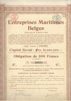 Entreprises Maritimes Belges - 1919, Timbres & Monnaies, Obligation ou Prêt, Enlèvement ou Envoi, Avant 1920