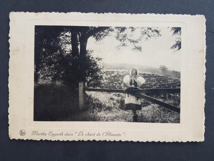 Postkaart Martha Eggerth Le chant de l'Alouette Zangeres, Verzamelen, Postkaarten | Themakaarten, Gelopen, 1940 tot 1960, Muziek