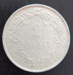 Belgium 1910 - 2 Fr Zilver FR - Albert I - Morin 283, Zilver, Zilver, Losse munt, Verzenden