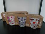 6 glazen met hartjes €3 voor de 6, Ophalen of Verzenden, Nieuw, Glas, Glas of Glazen