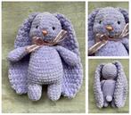 Knuffel ‘Snuggle Konijn mini’ Purple (Handmade - Gehaakt), Hobby & Loisirs créatifs, Tricot & Crochet, Crochet, Autres types, Enlèvement ou Envoi