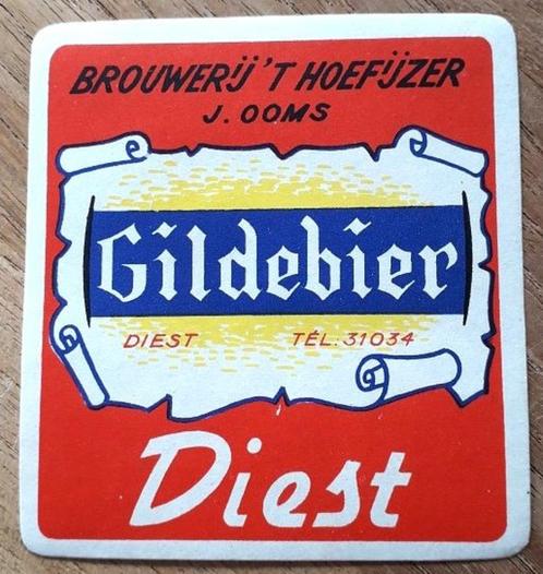 Bieretiket Gildebier - Brouwerij 't Hoefijzer J.Ooms Diest, Verzamelen, Biermerken, Nieuw, Ophalen of Verzenden