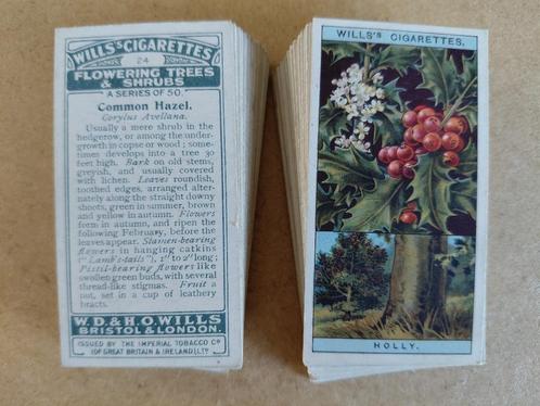 Flowering Trees & Shrubs complete set 50 chromos 1924 Wills, Verzamelen, Foto's en Prenten, Natuur, Voor 1940, Ophalen of Verzenden