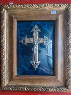 Christ sur velours bleu et sous verre, Antiek en Kunst, Ophalen