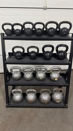 Complete Kettlebells set 4kg t/m 32kg alles 2x + Opbergrek, Ophalen, Gebruikt, Kettlebell