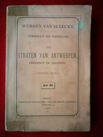 oud boek “De straten v Antwerpen. Kronieken ...(BG111), Utilisé, Enlèvement ou Envoi