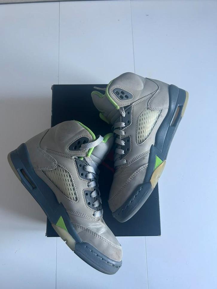 Jordan Air Retro 5 “Green bean”, Kleding | Heren, Schoenen, Gedragen, Sneakers, Overige kleuren, Ophalen of Verzenden