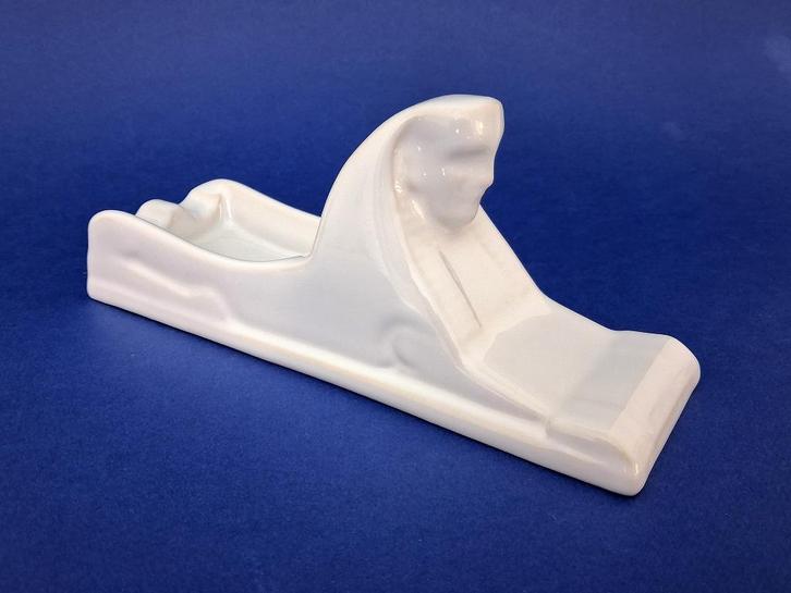 asbak Sphinx Maastricht wit, Verzamelen, Beelden en Beeldjes, Zo goed als nieuw, Overige typen, Ophalen of Verzenden