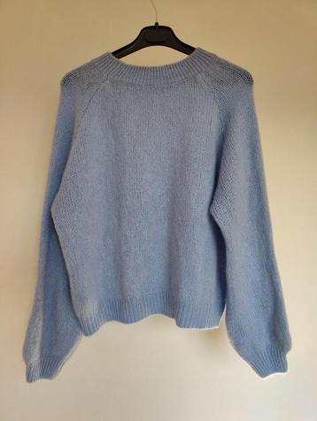 Lichtblauwe wollen trui