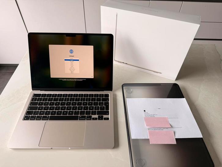 MacBook Air 13.6” M2 8GB 256GB —Starlight— Uitstekende staat, Computers en Software, Apple Macbooks, Zo goed als nieuw, MacBook